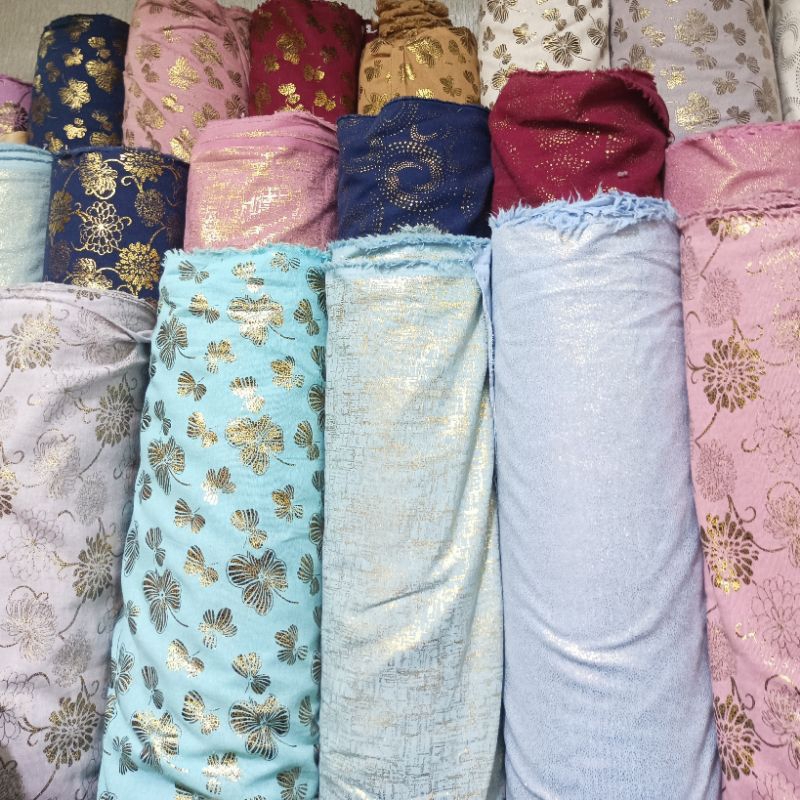 KAIN BAHAN LINEN RAMI MOTIF