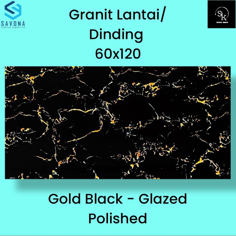 Granit lantai 60x120 Savona Gress Gold Black