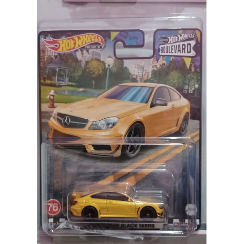 Hot Wheels Mercedes Benz C63 AMG Coupe Black Series Yelllow