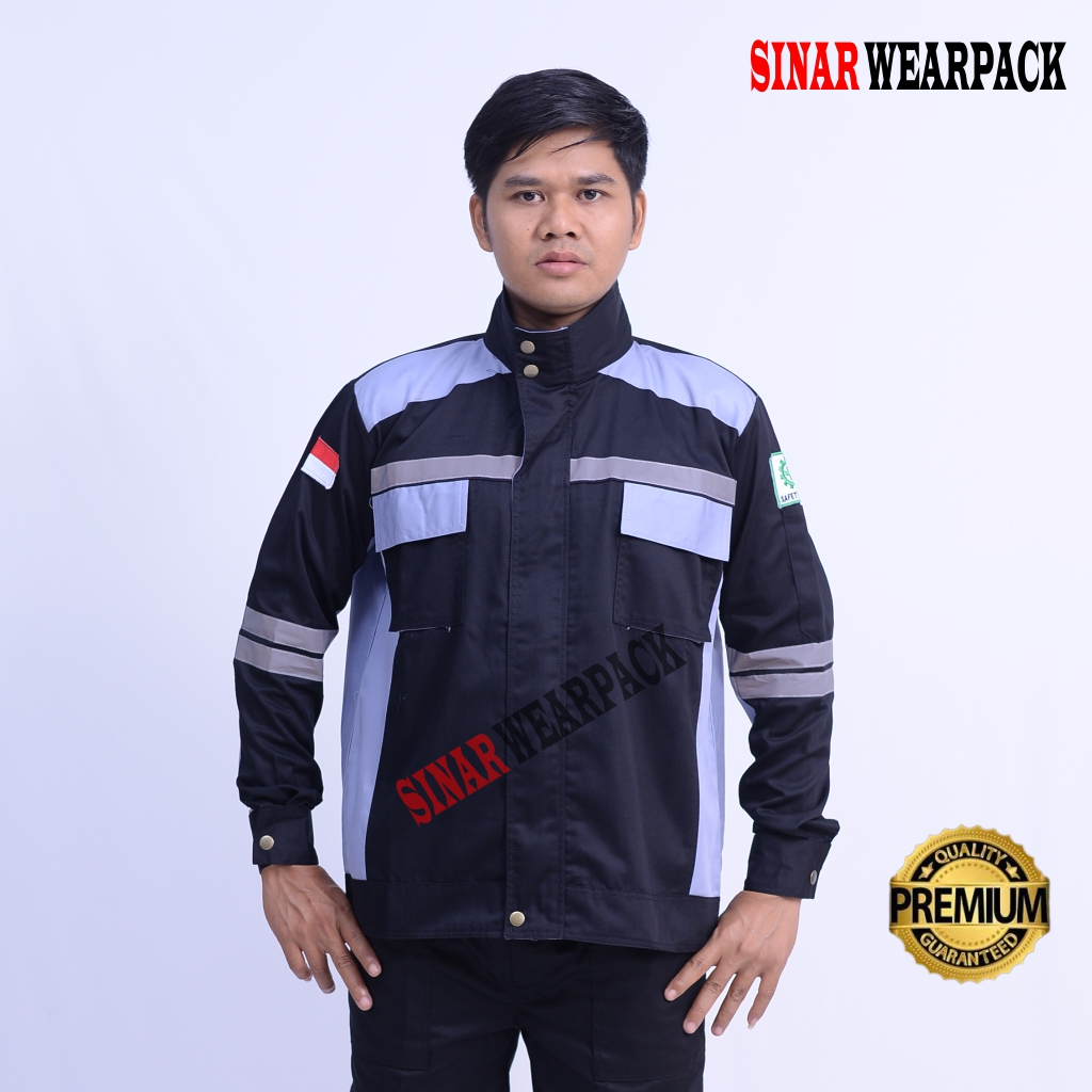 SINAR WEARPACK ATASAN  SEMI JAKET KEMEJA KERJA/ Pakaian kerja Lapangan/ Baju Proyek/ / Safety First/