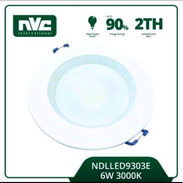 Downlight LED 6 Watt Warm White 3000K NVC NDLLED9303E