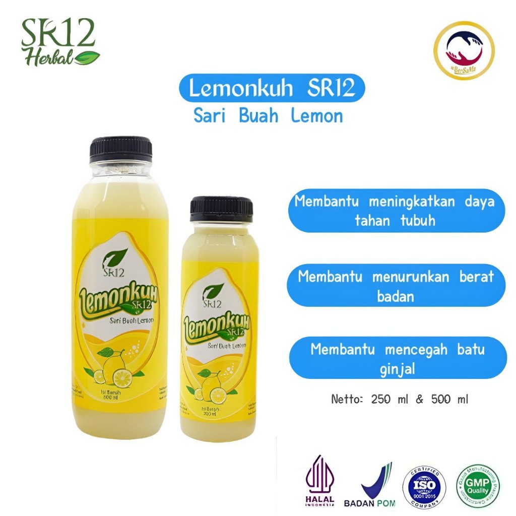 

Lemonku SR12 Sari Buah Lemon Asli Minuman Herbal Daya Tahan Tubuh dan Diet Madu SR12 Original BPOM