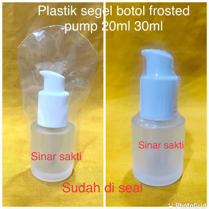 plastik segel botol serum frosted pump 20ml 30ml /plastik segel botol serum