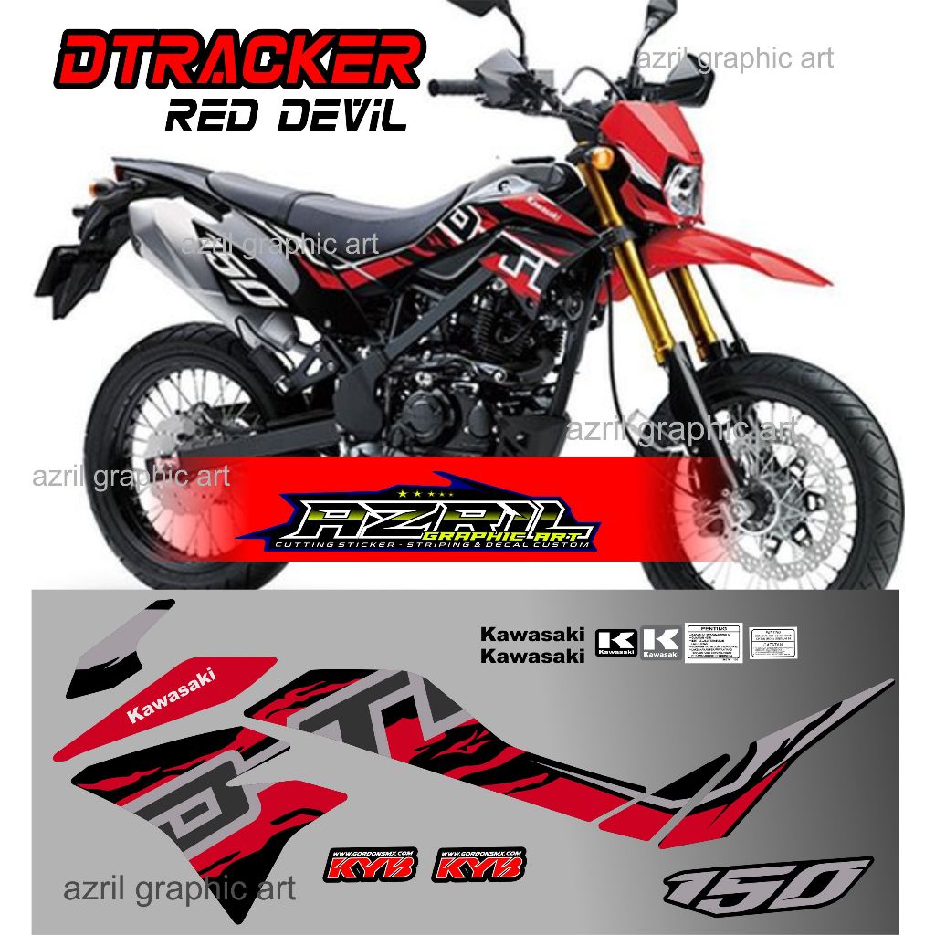 Striping Dtracker 2021 merah hitam