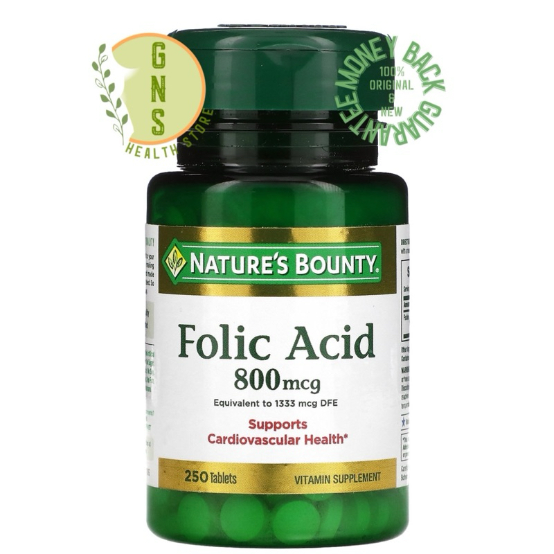 Nature's Natures Bounty Folic Acid 800 mcg Asam Folat 800mcg