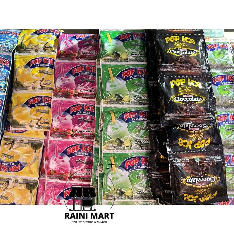 

(RAINI MART) POP ICE ANEKA RASA 1RENTENG ISI 10