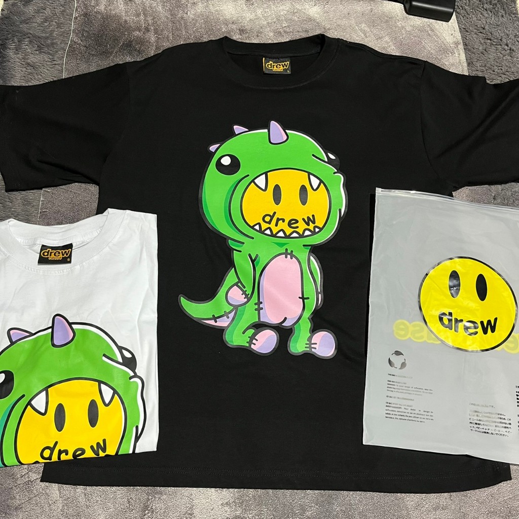 Kaos Drew House Dino Oversize 20s Size Uero Pria Wanita