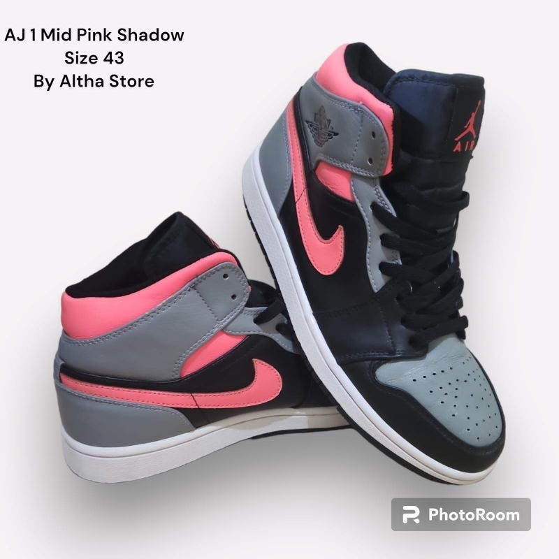 AJ 1 MID PINK SHADOW SIZE 43