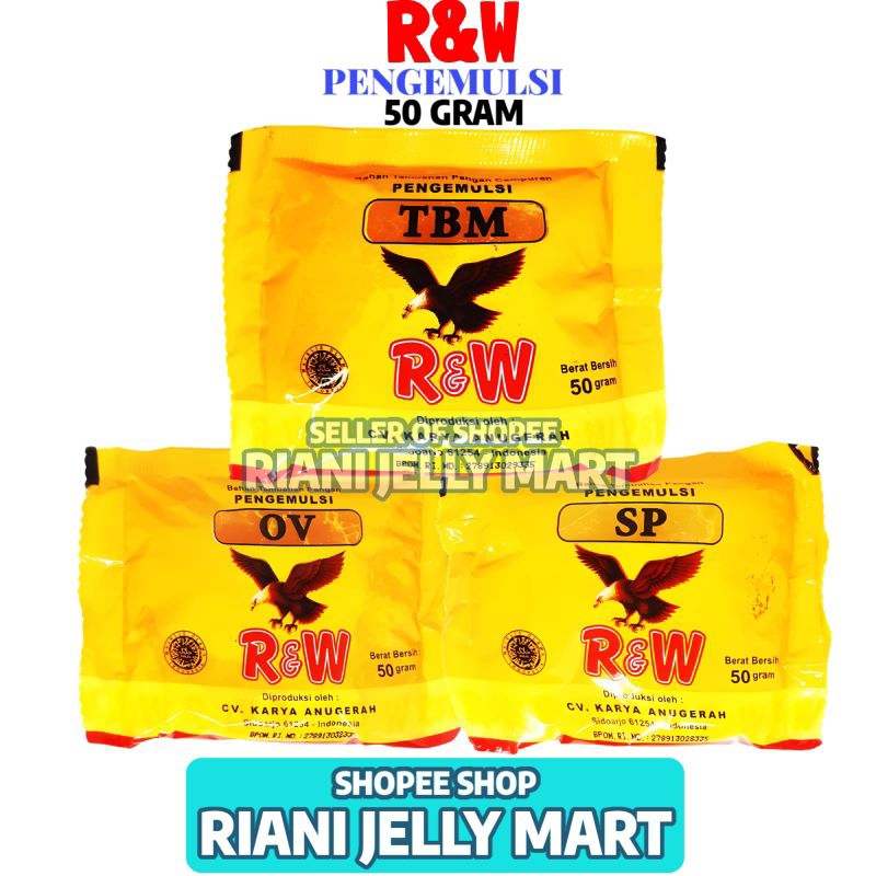 

Pengembang Emulsifier Kue R&W SP Ovalet TBM 50gr