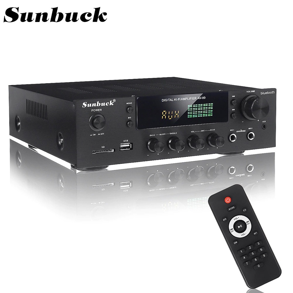 Sunbuck Amplifier Bluetooth SUBWOOFER  2000W - AV-338ST - Black - POWER AMPLIFIER SUBWOOFER - AMPLIF