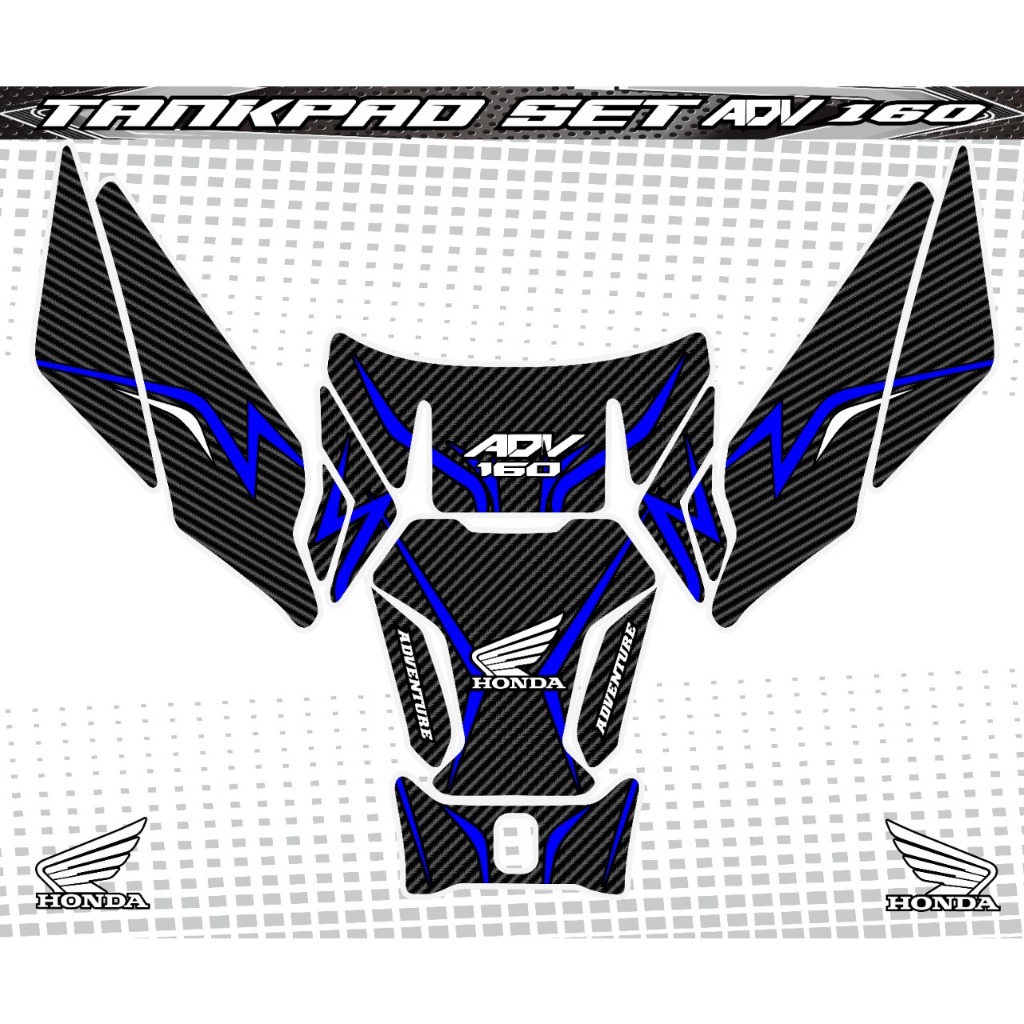 Body Protector - Sticker Pad Tankpad Deck pad Set Honda All Adv 160 2022 - 2023 No timbul Kualitas P