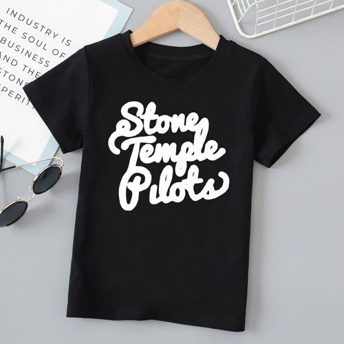 Kaos Vintage Logo Stone Temple Pilots Band Tshirt Black Bahan Katun Kombed 30s