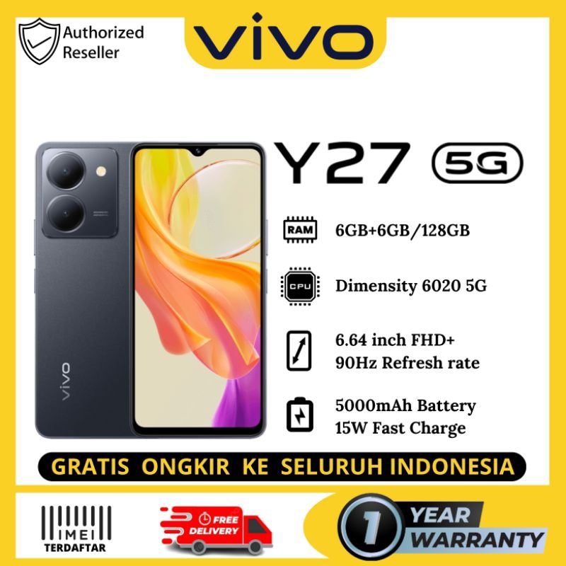 VIVO Y27 5G 6GB-128GB Garansi resmi Vivo Indonesia