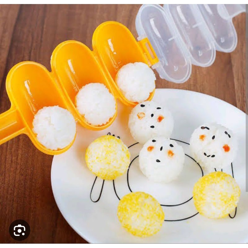 cetakan nasi bento, cetakan nasi bulat, cetakan nasi bola, cetakan bola nasi.