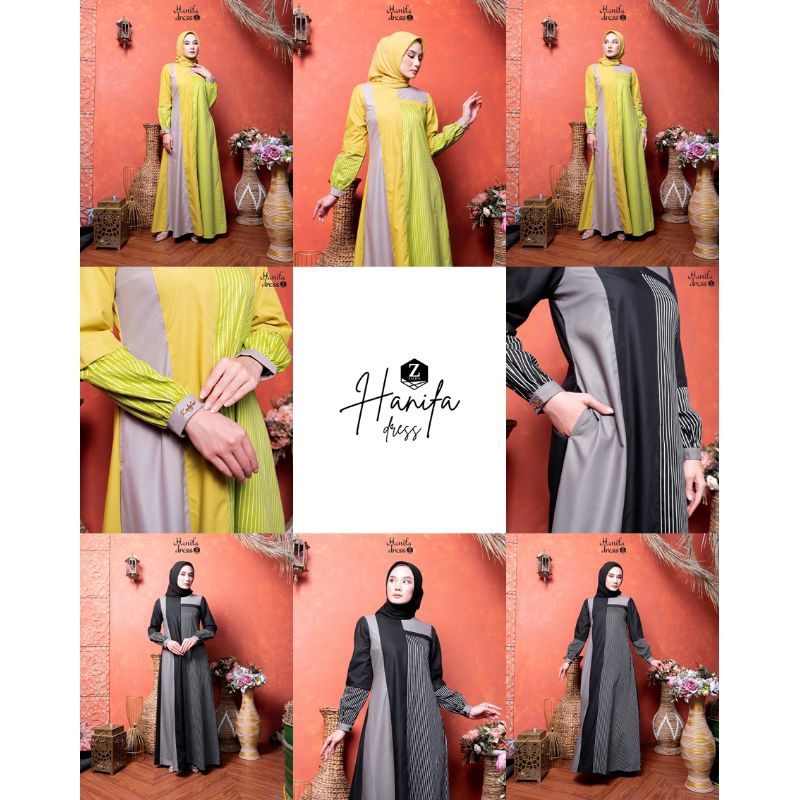 DRESS HANIFA ZALIFA GAMIS MUSLIM KATUN TOYOBO