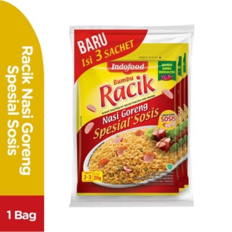 

Racik Bumbu Instan Nasi goreng spesial sosis 3×20g