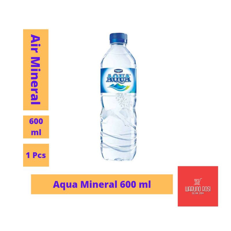 

Aqua Mineral 600 ml Per 1 botol