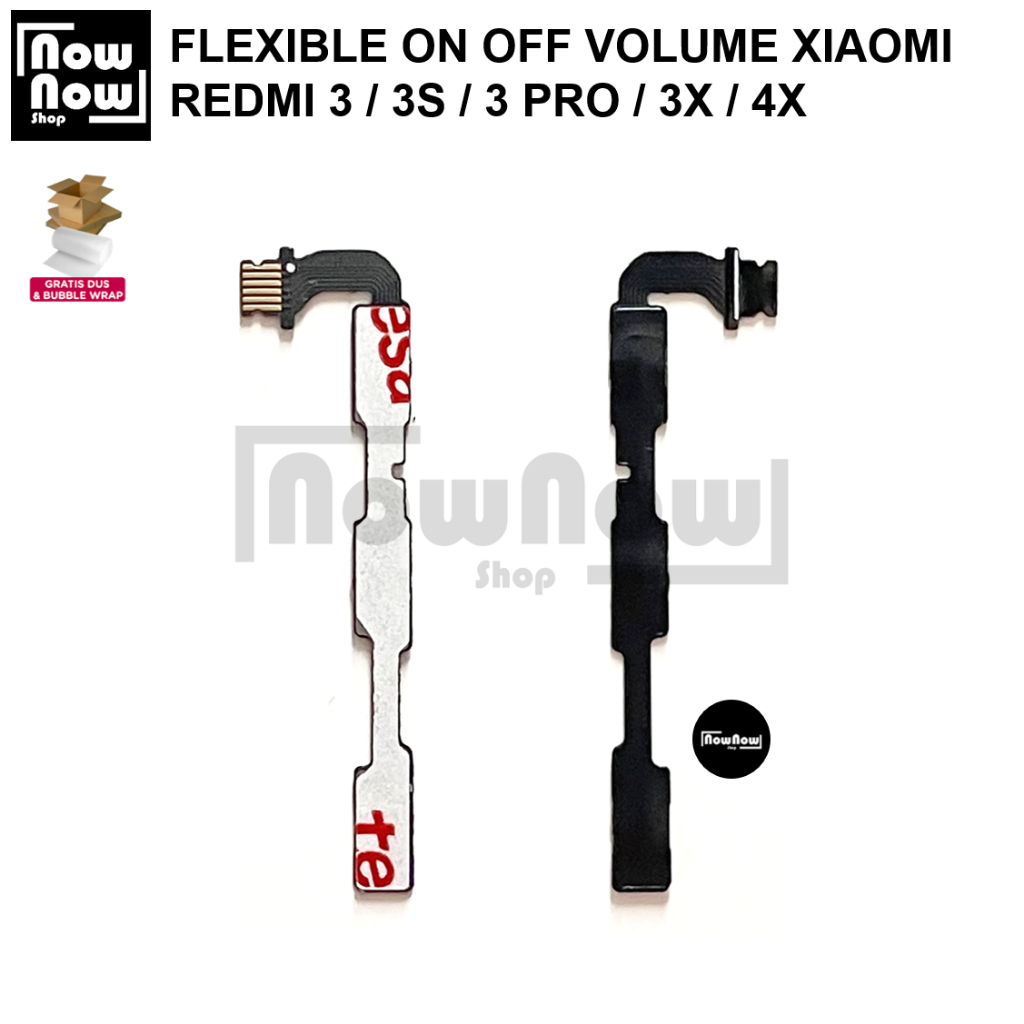 Flexible ON OFF Volume Xiaomi Redmi 3 3S 3 Pro 3X 4X Tombol Power Volume Flexibel Konektor Fleksibel