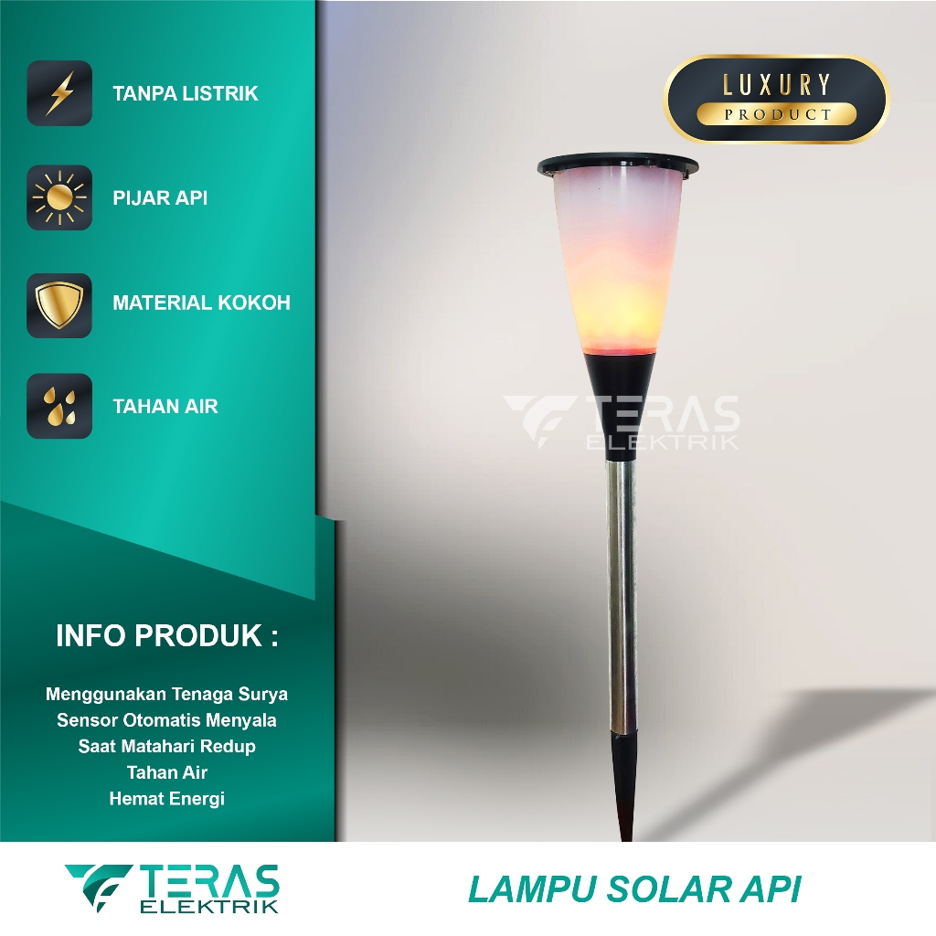 Lampu hias taman api obor lampu taman solar sel cahaya model api