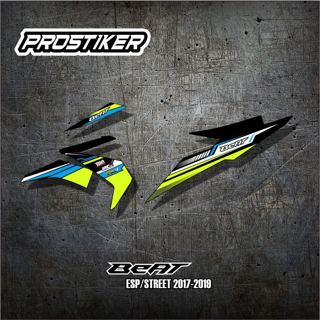 Striping Sticker Honda Beat FI / ESP 2017 - 2019 Variasi Kuning Terbaru Free Custom Request
