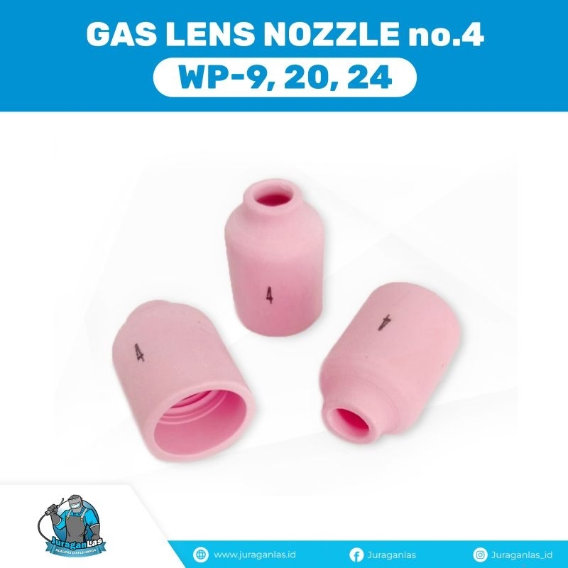 keramik Argon Gas Lens Nozzle No 4 untuk Stang Las Argon wp-9
