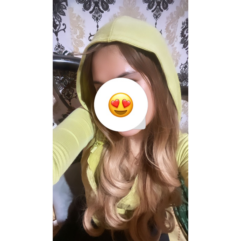 wig second/wig color/wig gold/rambut palsu/wig curly
