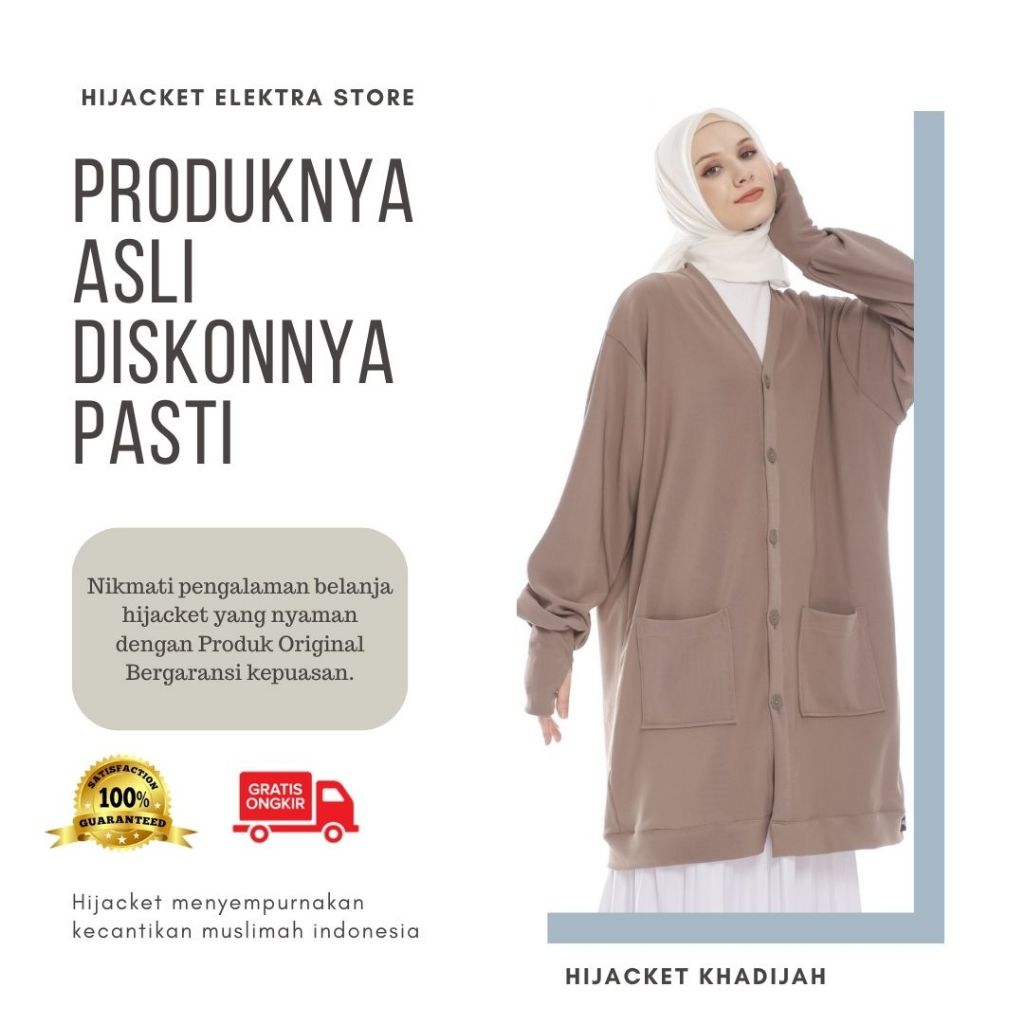 Jacket Panjang Hijabers Hijacket Khadijah Outer Panjang Muslimah Gamis Muslimah