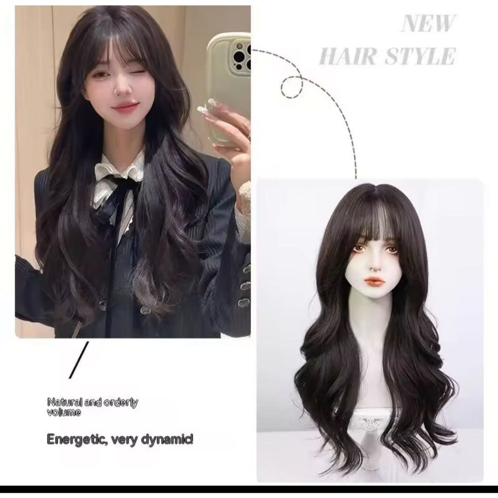 Wig curly poni depan wig curly poni