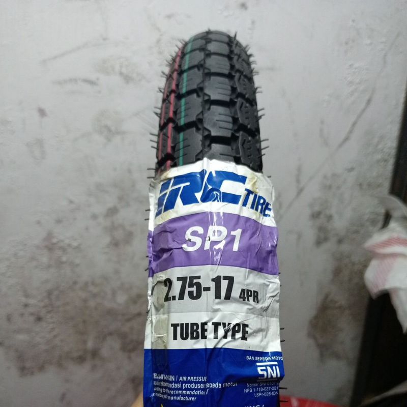 IRC 2.75-17 SP1 INOUE BAN LUAR IRC MOTOR TUBE TYPE RING 17 SP 1 UNIVERSAL TUBETYPE