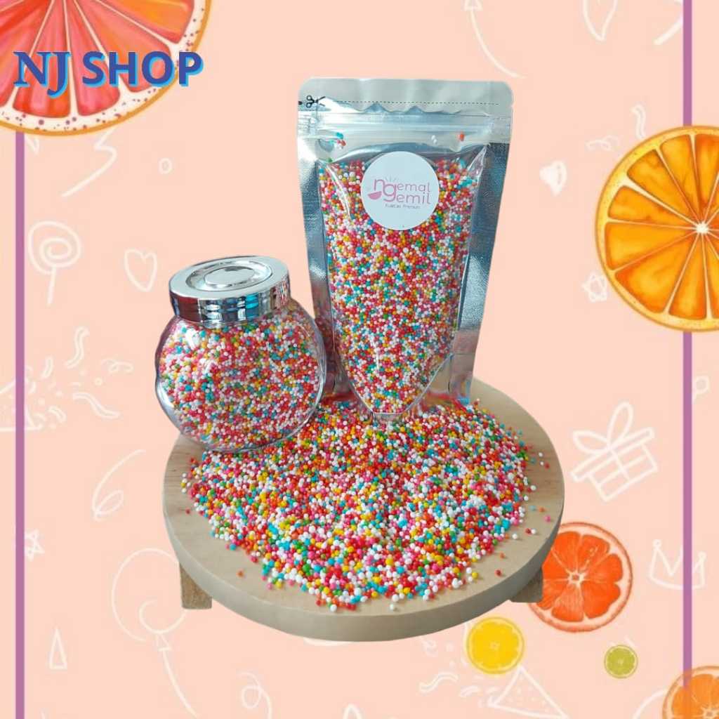 

(Coklat Original) - Sprinkle Sugar Rainbow Sprinkle Trimit Warna Warni Hiasan Kue Bolu Donut Kualitas Premium