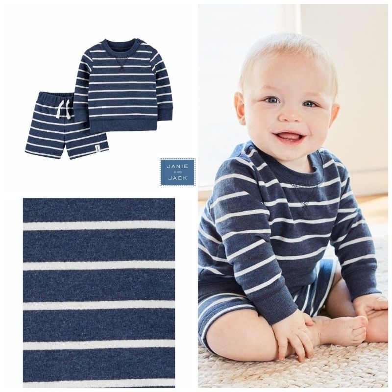 SWEATER ANAK UNISEX JANIE AND JACK ORIGINAL MOTIP STRIP