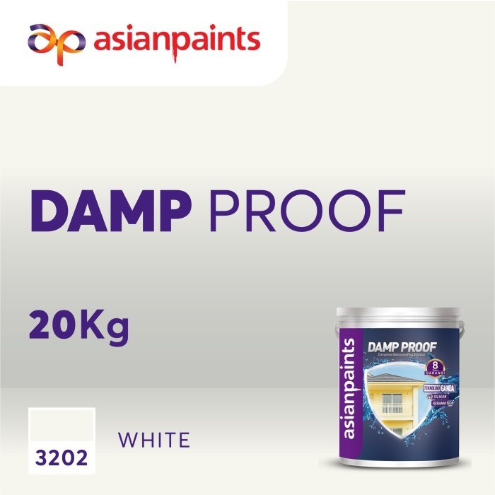 Cat Pelapis Anti Bocor Waterproofing ASIAN PAINT DAMP PROOF White 20kg