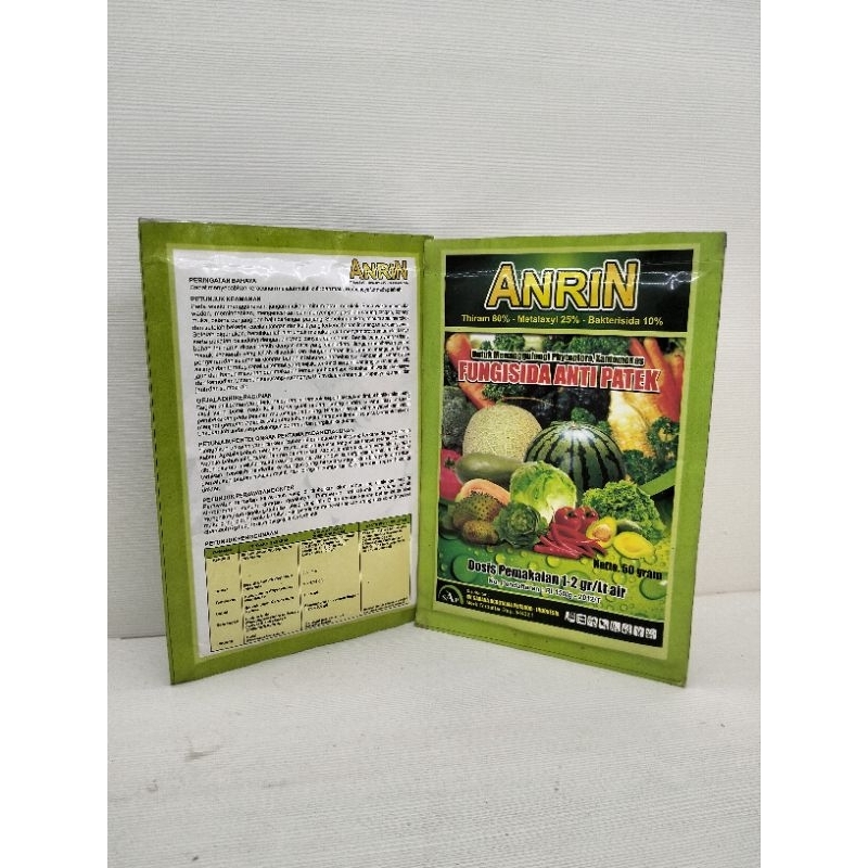 FUNGISIDA ANTI PATEK ANRIN 50GRAM menanggulangi phytoptora.xantomonas