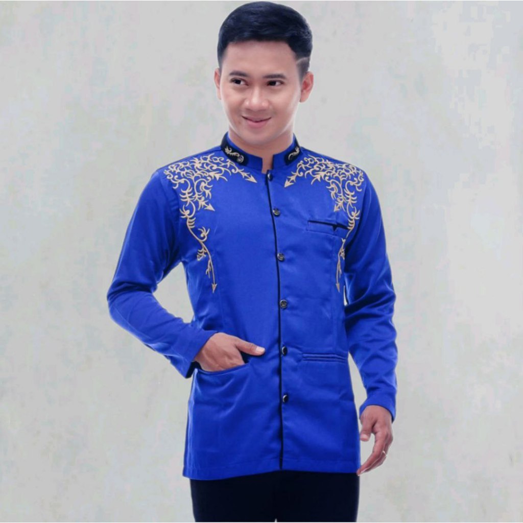 Jasko Bordir Pria Lengan Panjang Ukuran Dewasa Bahan Haightwis Tebal Adem Jasko Warna Polos Putih Hi