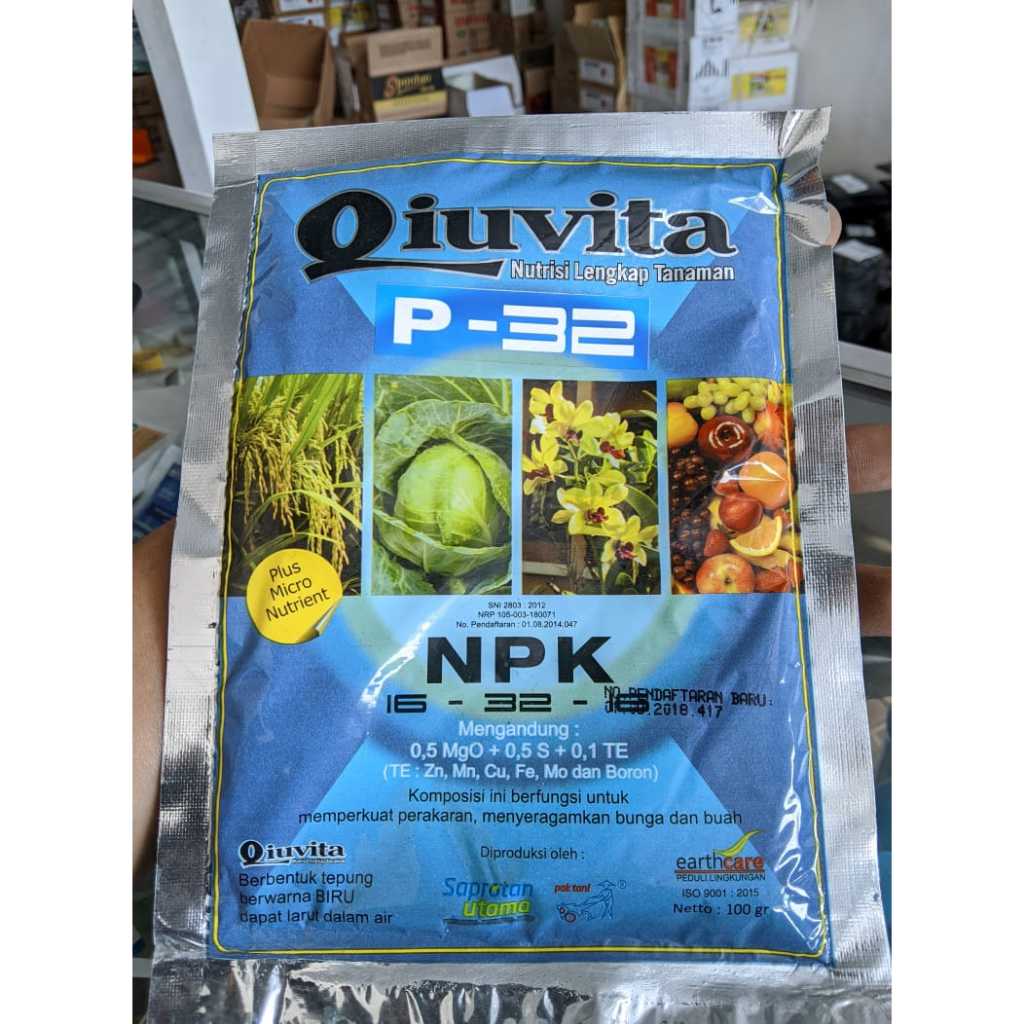 Pupuk daun QIUVITA Biru - 100 Gram