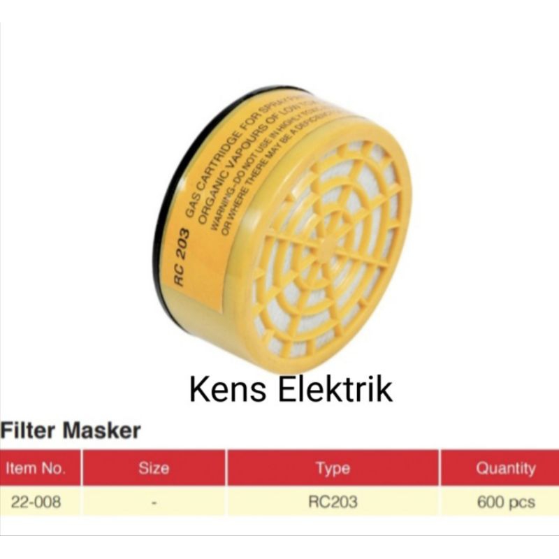 Filter masker cartride RC 203 refill obat masker respirator moncong filter masker