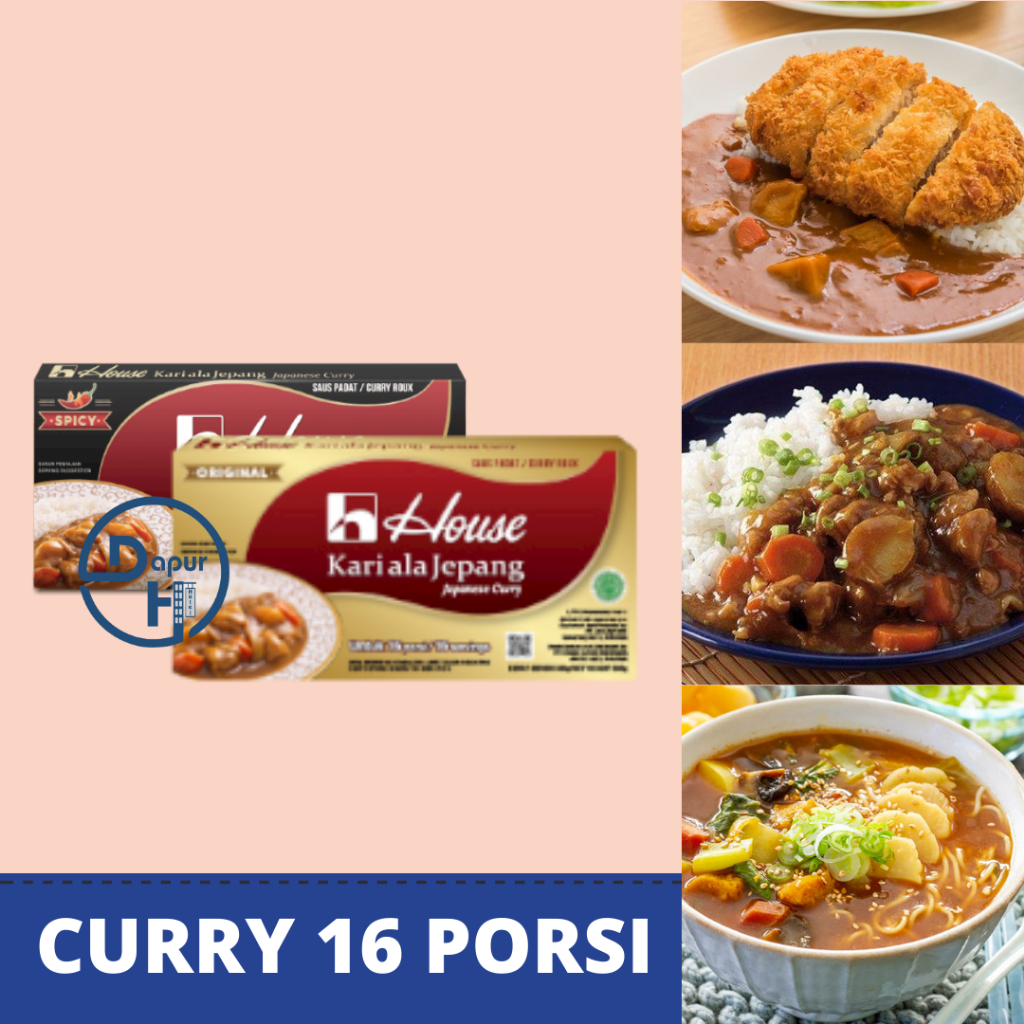 

HOUSE Japan Curry Kare Jepang 16 Porsi Halal / Bumbu Kuah Kari Nasi Ramen Udon//