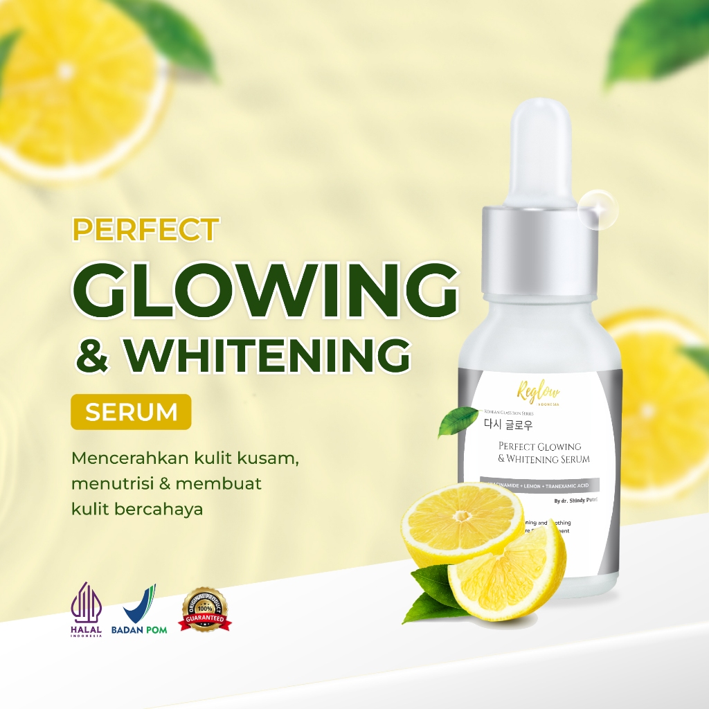 serum muka reglow  Reglow Serum Skincare Original Dr. Shindy Mencerahkan Melembabkan Mengurangi Flek