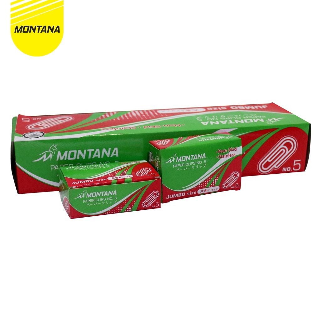 

Paper Clip No 5 besi / Penjepit kertas ukuran besar Jumbo klip Montana