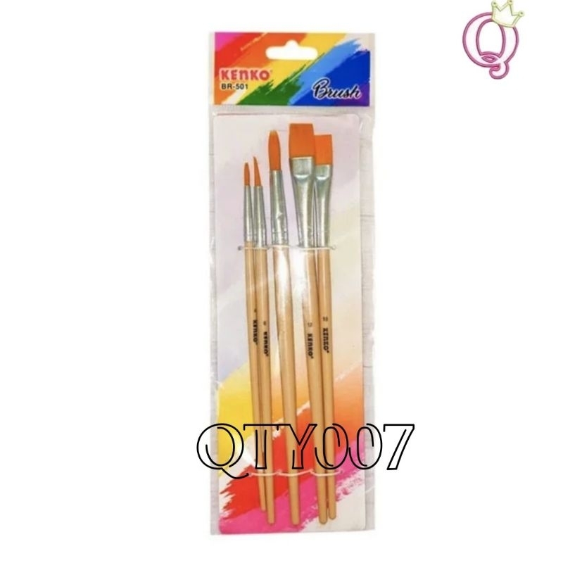 

Kuas Lukis Kenko BR-501 / Kuas Cat Air Set Isi 5 Pcs / Paint Brush