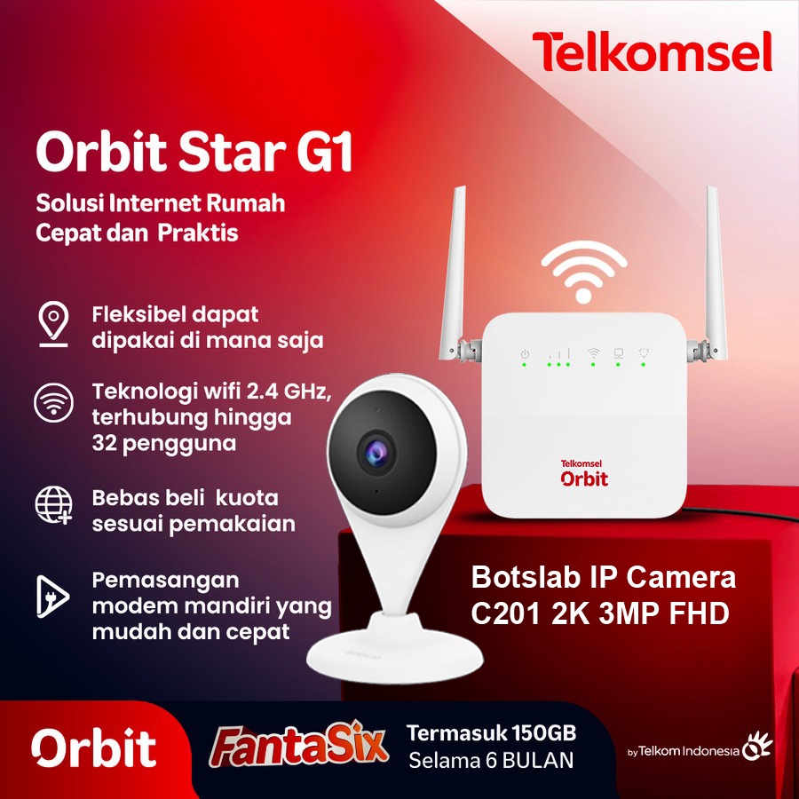 Orbit murah Router Wifi Telkomsel Orbit Star G1 Free 150GB Garansi Resmi