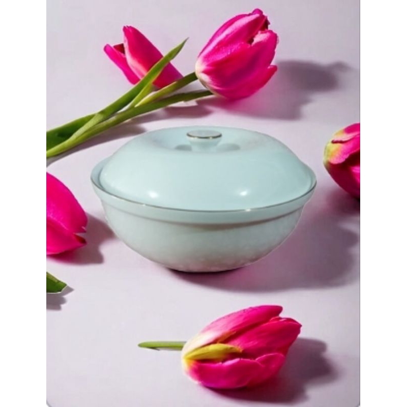 Caserolle Mangkok pakai tutup Mangkok saji Mangkok keramik Mangkok tutup INDO KERAMIK