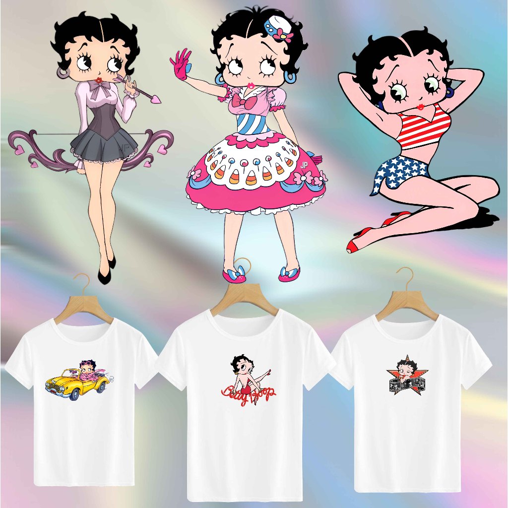 

SABLON STICKER DTF UKURAN 14CM TEMA BETTY BOOP