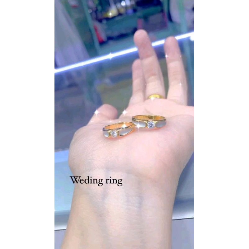 cincin ring cincin kawin cincin nikah cincin fashion cincin tunangan mas 8k rosegold dan kuning