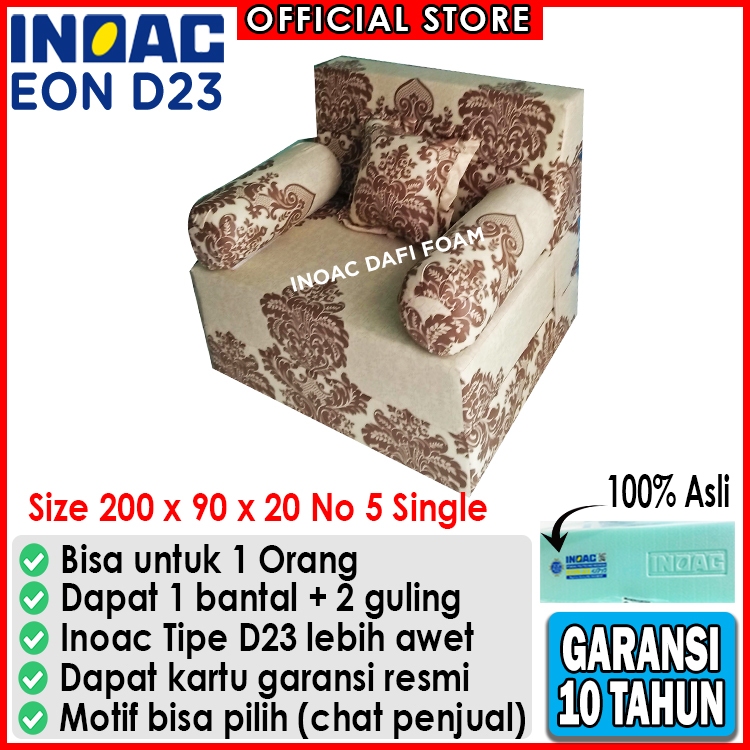 Sofabed Inoac 200x90x20 nomor 5 Single busa Inoac EON D23 original garansi 10 tahun kasur busa kasur