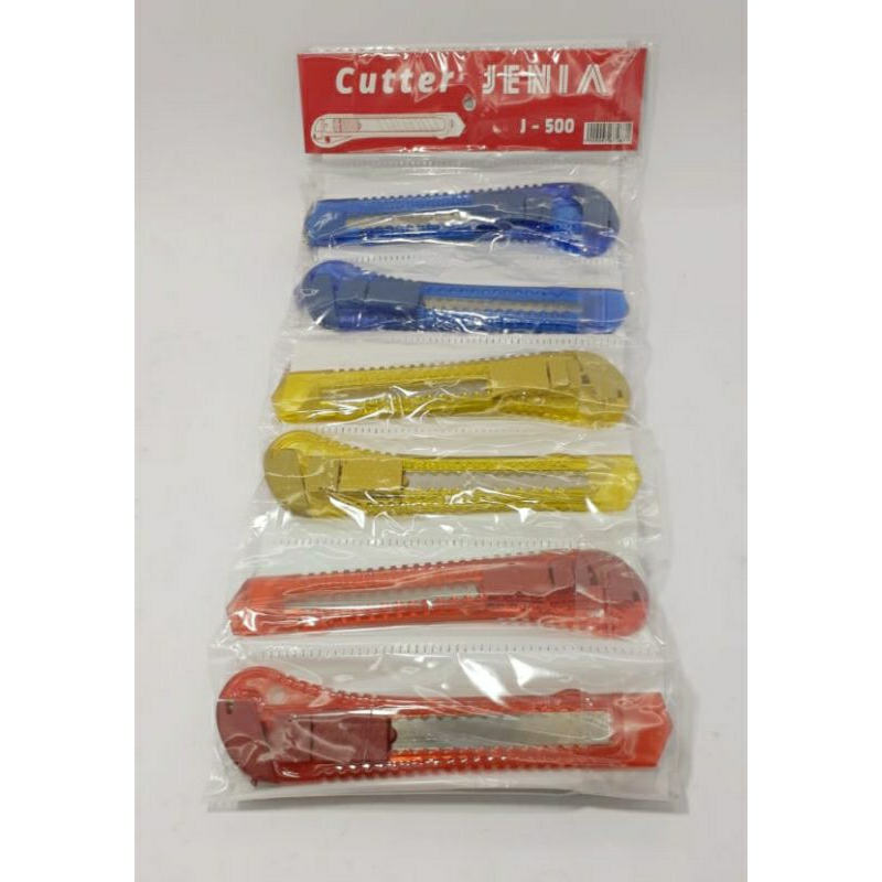 

Cutter Plastik Murah merk Jenia J-500 uk. BESAR 14 x 3.5 cm