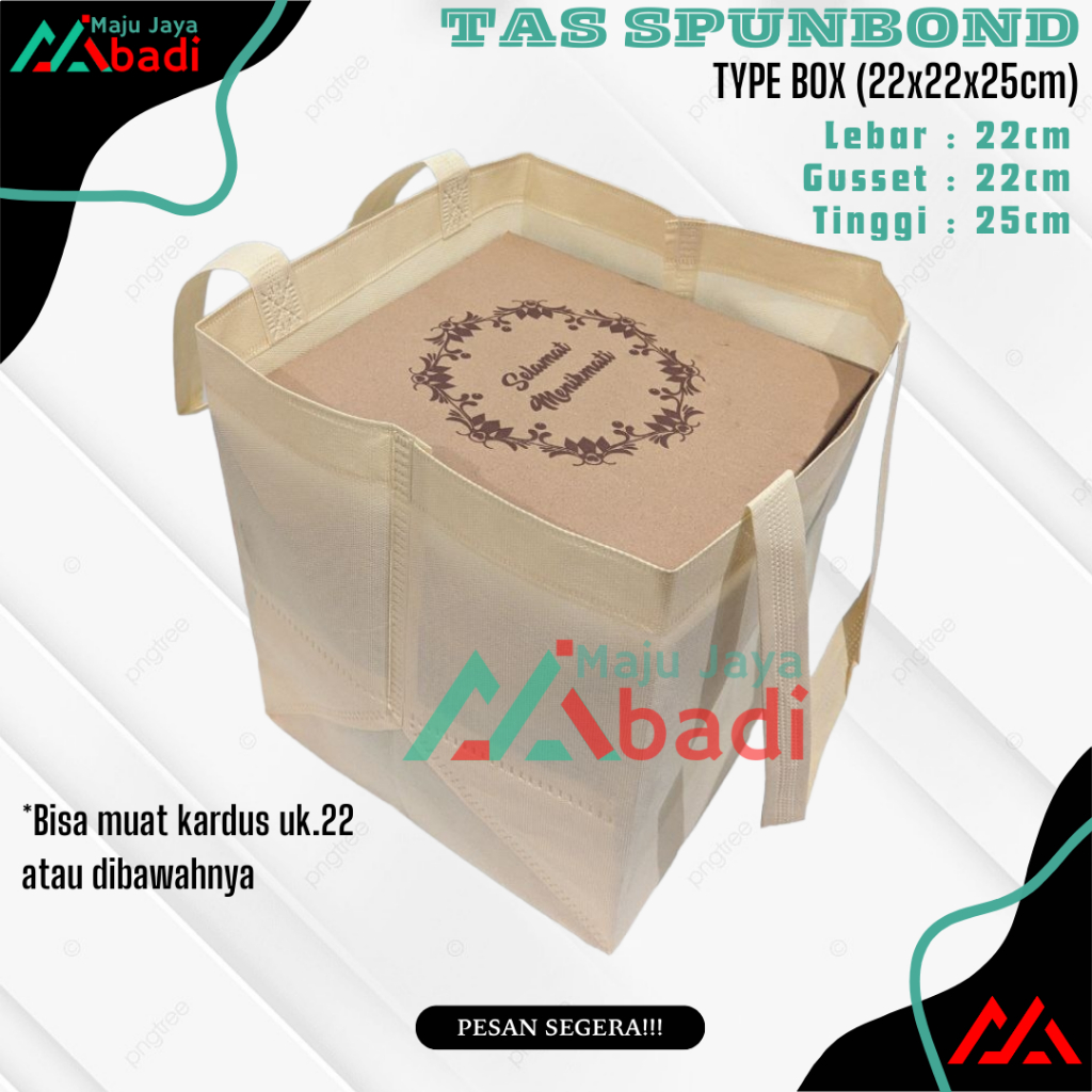 

TAS SPUNBOND 22x22 CM TINGGI 25 CM / GOODIE BAG / TAS HAJATAN / TAS SPUNBOND TERMURAH / TAS BINGKISAN / TAS HAMPERS