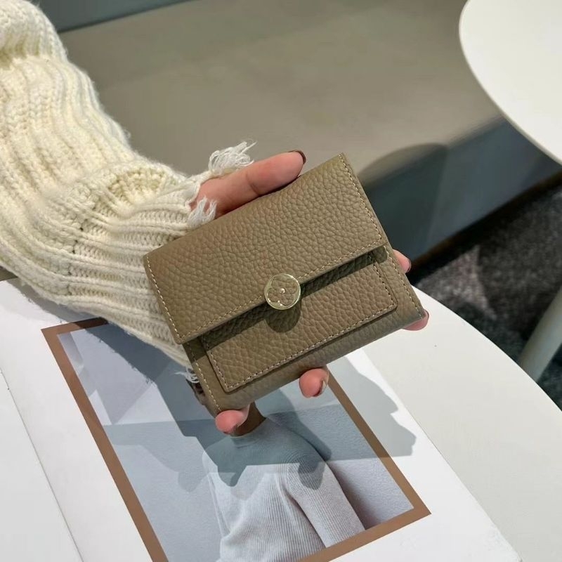 Mini Wallet ORI Leather Import Premium Quality Dompet Lipat Korea Size Kecil Bahan Kulit Asli