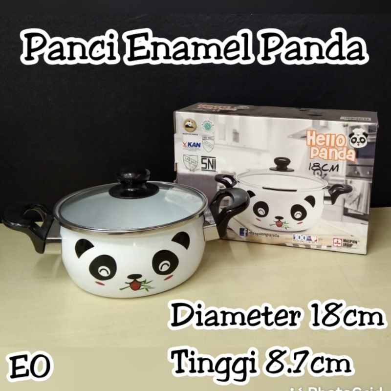 Panci Panda Maspion 18cm / Panci Enamel 18cm