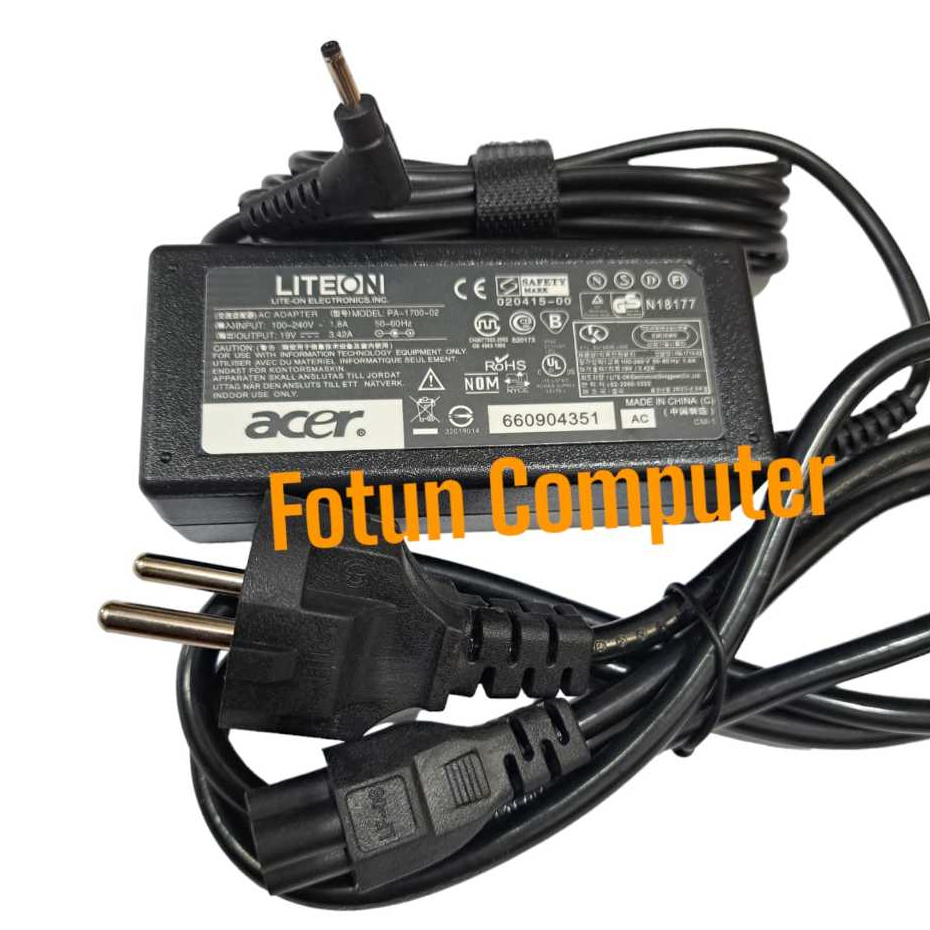 Adaptor Charger Acer Iconia Tablet W700P-5331 W700P-5333 W700P-6674 19V 3.42A